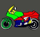 Dibujo Motocicleta pintado por moto