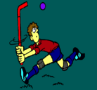 Dibujo Jugador de hockey sobre hierba pintado por silvinaakino