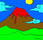 Dibujo Monte Fuji pintado por pigi