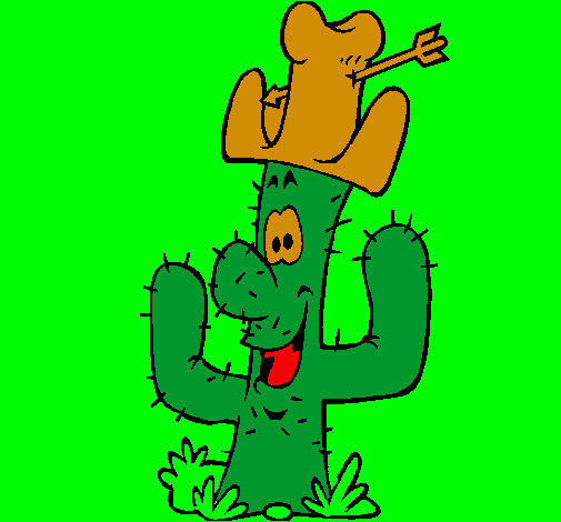 Cactus con sombrero