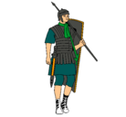 Dibujo Soldado romano pintado por 04mio