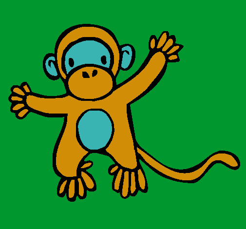 Dibujo Mono pintado por Anghell
