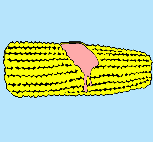 Dibujo Mazorca de maíz pintado por pelusilla