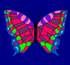 Dibujo Mariposa pintado por multicolor