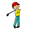 Dibujo Jugador de golf pintado por tttttt
