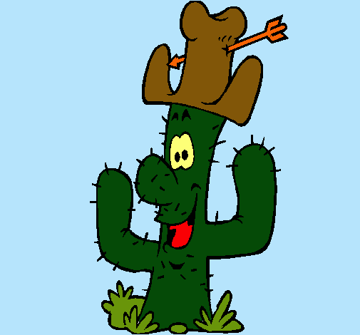 Cactus con sombrero