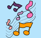 Dibujo Notas en la escala musical pintado por Nani_zip
