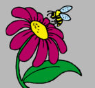 Dibujo Margarita con abeja pintado por neusixxta