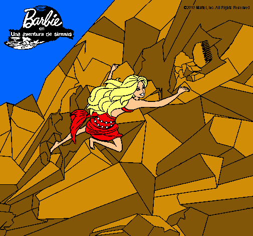 Barbie escalando