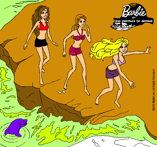 Barbie y sus amigas en la playa