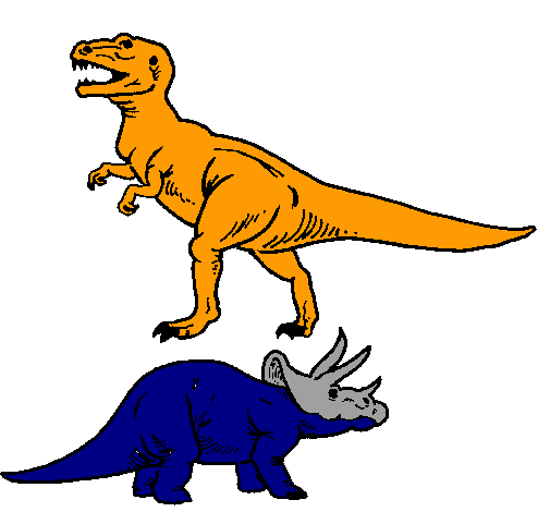 Triceratops y tiranosaurios rex