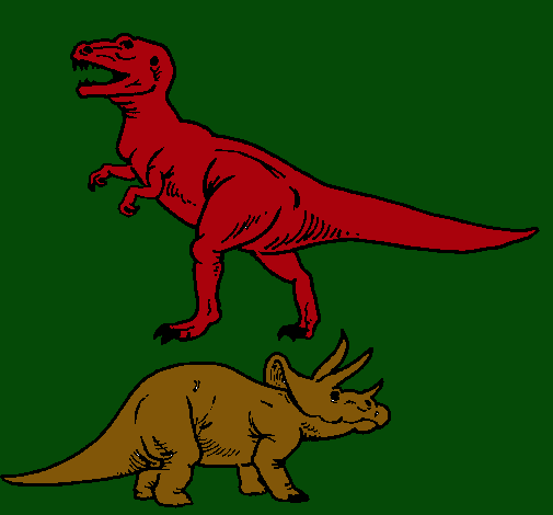 Triceratops y tiranosaurios rex