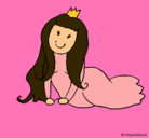 Dibujo Princesa contenta pintado por draculaurora