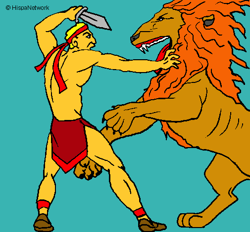 Gladiador contra león