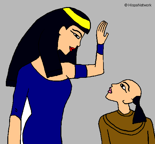 Dibujo Madre e hijo egipcios pintado por cheina7