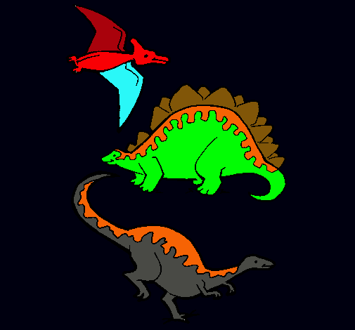 Tres clases de dinosaurios