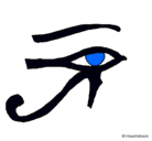 Dibujo Ojo Horus pintado por sngia