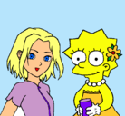 Dibujo Sakura y Lisa pintado por Andreilla
