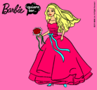 Dibujo Barbie vestida de novia pintado por lunitablan