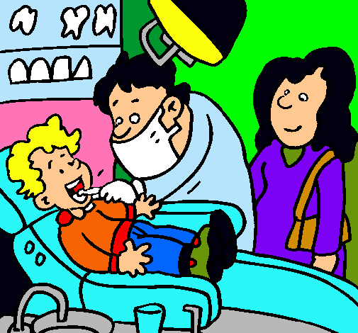 Niño en el dentista