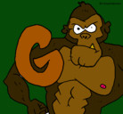 Dibujo Gorila pintado por genaro