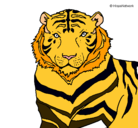 Dibujo Tigre pintado por GUILLERMINA