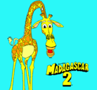 Dibujo Madagascar 2 Melman pintado por ffgf