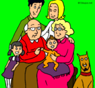 Dibujo Familia pintado por jhona