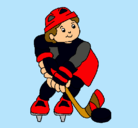 Dibujo Niño jugando a hockey pintado por pedo