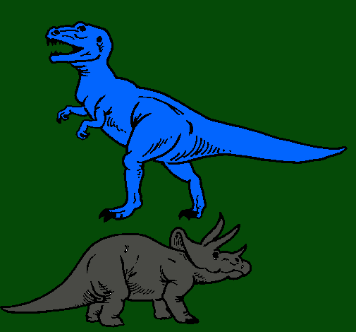 Triceratops y tiranosaurios rex