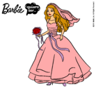 Dibujo Barbie vestida de novia pintado por gjhhjh