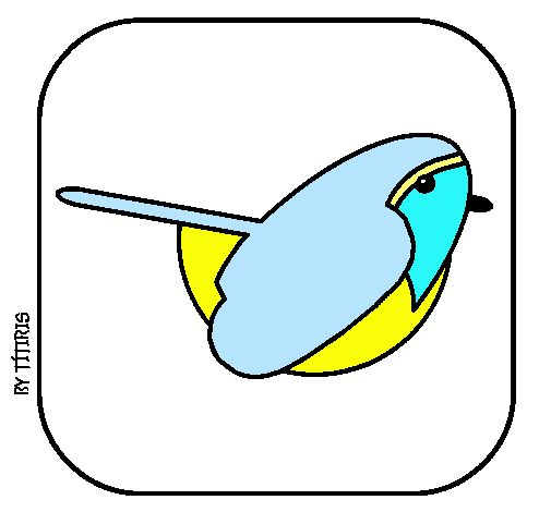 Dibujo Pájaro II pintado por paqblo