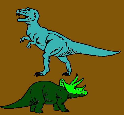 Triceratops y tiranosaurios rex