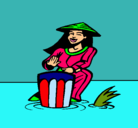 Dibujo Mujer tocando el bongó pintado por elisa111
