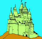 Dibujo Castillo medieval pintado por leopol