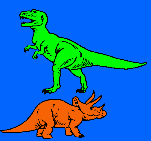 Triceratops y tiranosaurios rex