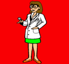 Dibujo Doctora con gafas pintado por Ailensita 