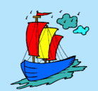 Dibujo Barco velero pintado por lizmarie 