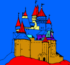 Dibujo Castillo medieval pintado por divinas