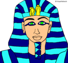 Dibujo Tutankamon pintado por egictooooooo