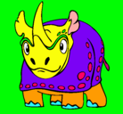 Dibujo Rinoceronte pintado por bele
