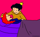 Dibujo La princesa durmiente y el príncipe pintado por gufufuyfuyfo