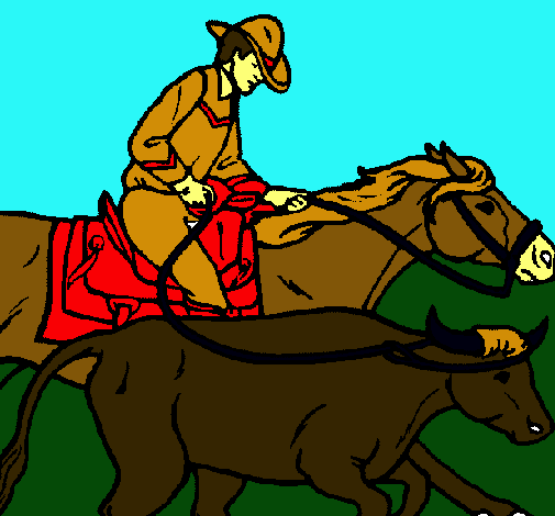 Vaquero y vaca