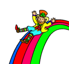 Dibujo Duende en el arco iris pintado por marieyker