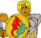 Dibujo Caballero con escudo de león pintado por 05mio