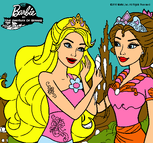 Barbie se despiede de la reina sirena