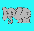 Dibujo Elefante pequeño pintado por calandrillo