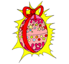 Dibujo Huevo de pascua brillante pintado por valenfani