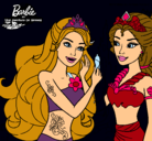 Dibujo Barbie se despiede de la reina sirena pintado por liborytmma