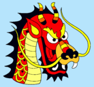 Dibujo Cabeza de dragón pintado por Luised